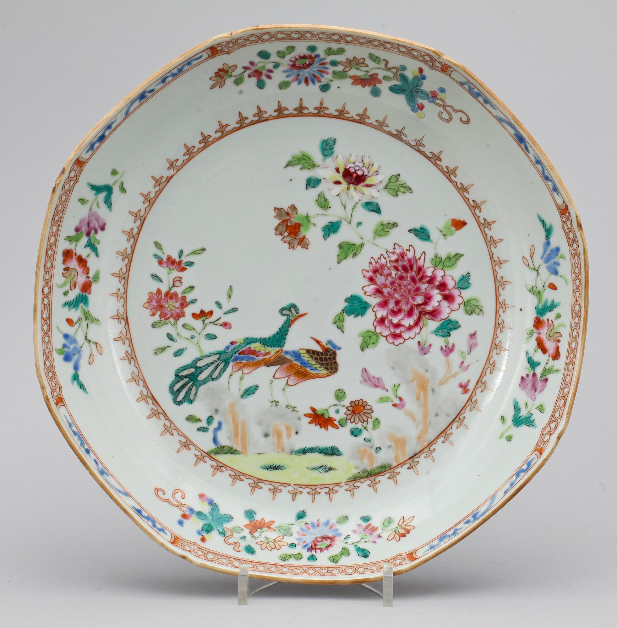 SKÅLFAT, kompaniporslin. Qing dynastin, Qianlong (1736-95).