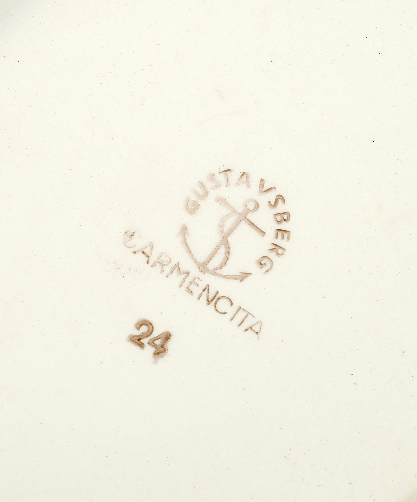 MATSERVIS, flintgods, 51 st, design: Stig Lindberg, servis i produktion mellan 1939 - 1951.