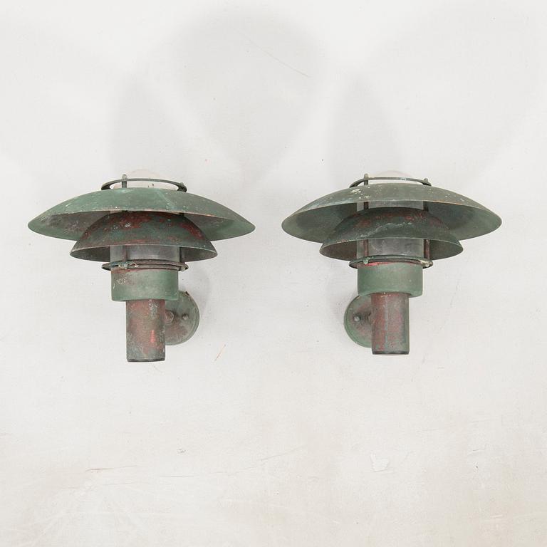 Wall lamps/Exterior lighting a pair Denmark late 20th century.