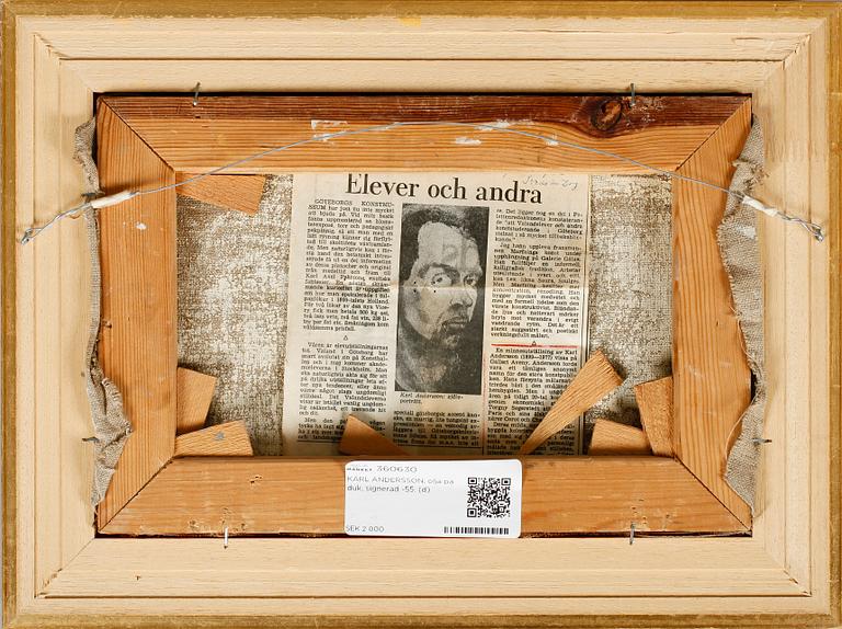 KARL ANDERSSON, olja på duk, signerad -55.