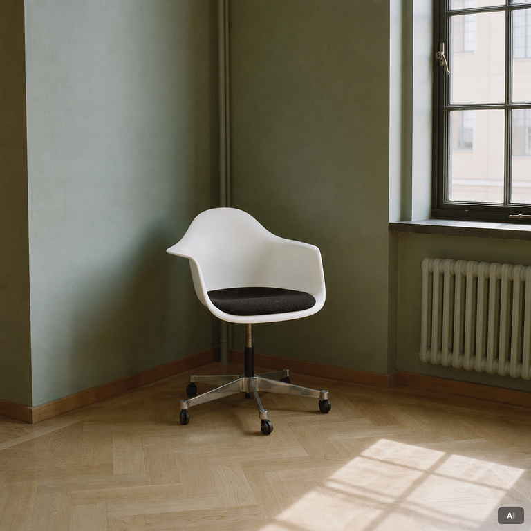 Charles & Ray Eames, a 'Plastic Chair PACC' desk chair, Vitra, 2010.