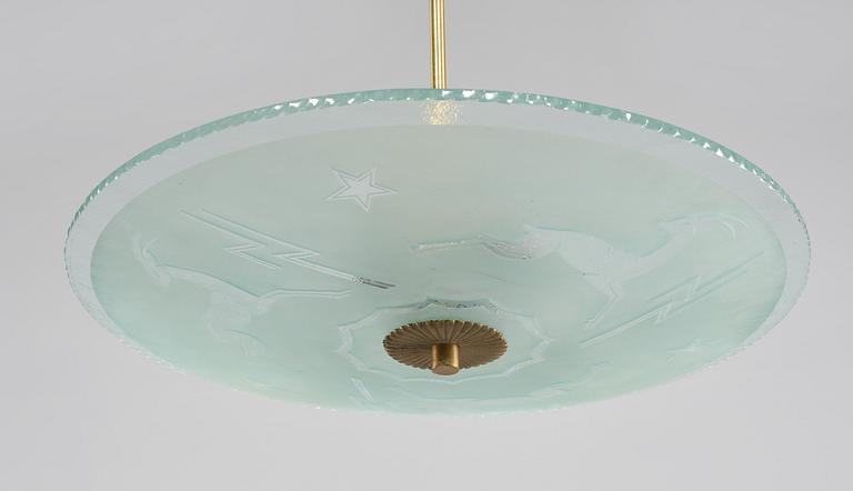 TAKLAMPA, 1930/40-tal, höjd ca 52 cm.