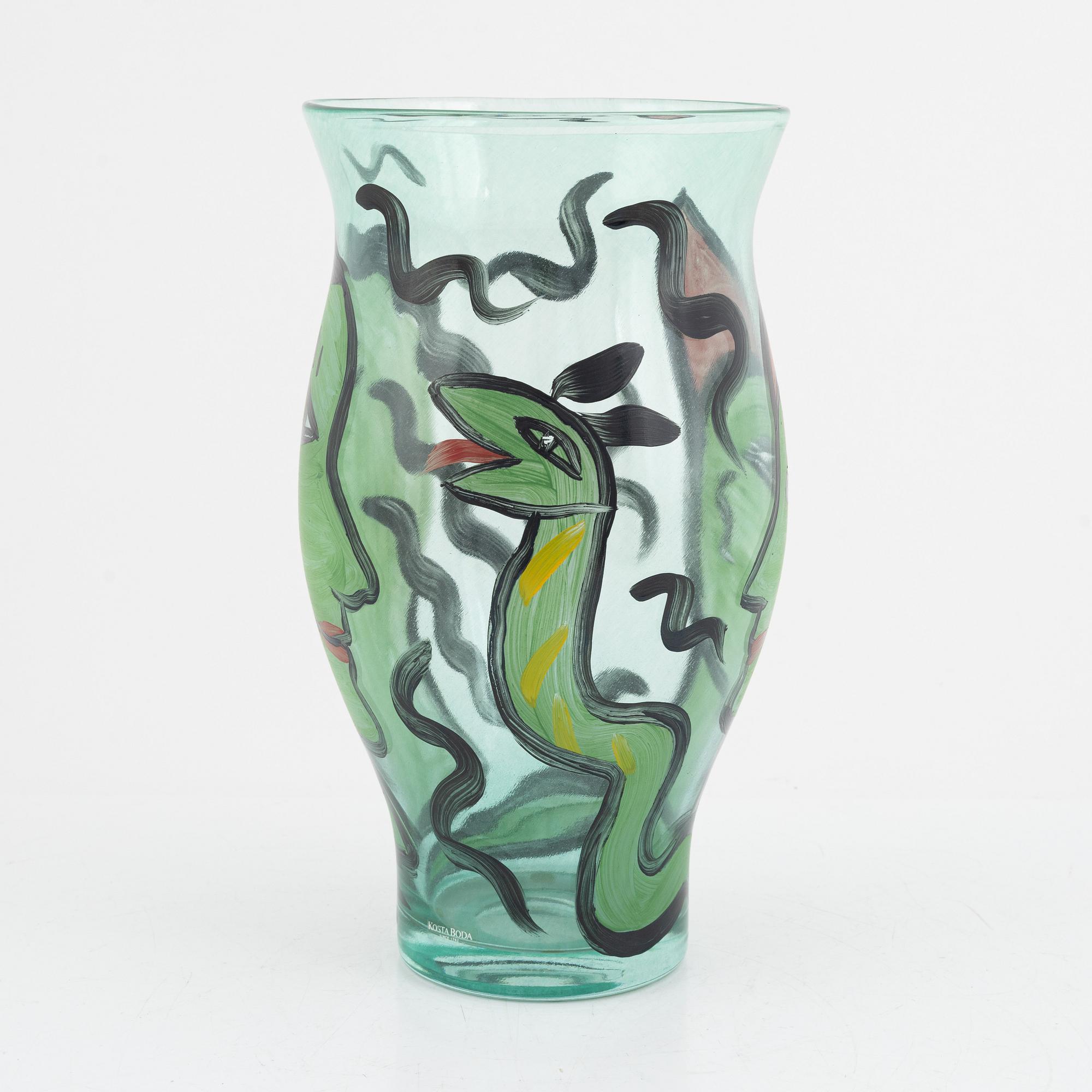 Ulrica Hydman-Vallien, vas, Kosta Boda Atelier, numrerad.