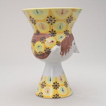 BJÖRN WIINBLAD, VASE, ceramics, Denmark, signed and dated -77, marked v. 25.