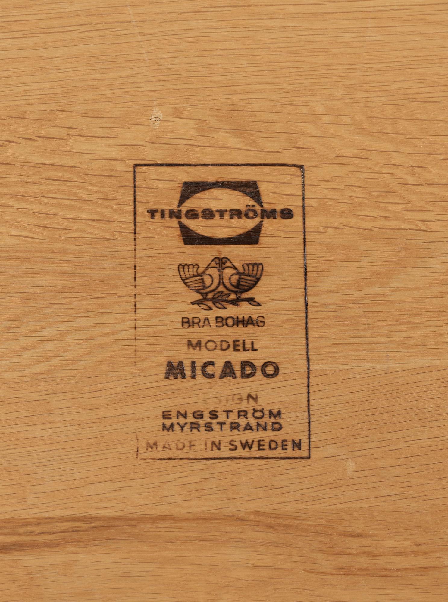 SOFFBORD, "Micado", Bra Bohag, design Engström Myrstrand, Tingströms, 1950/60-tal.