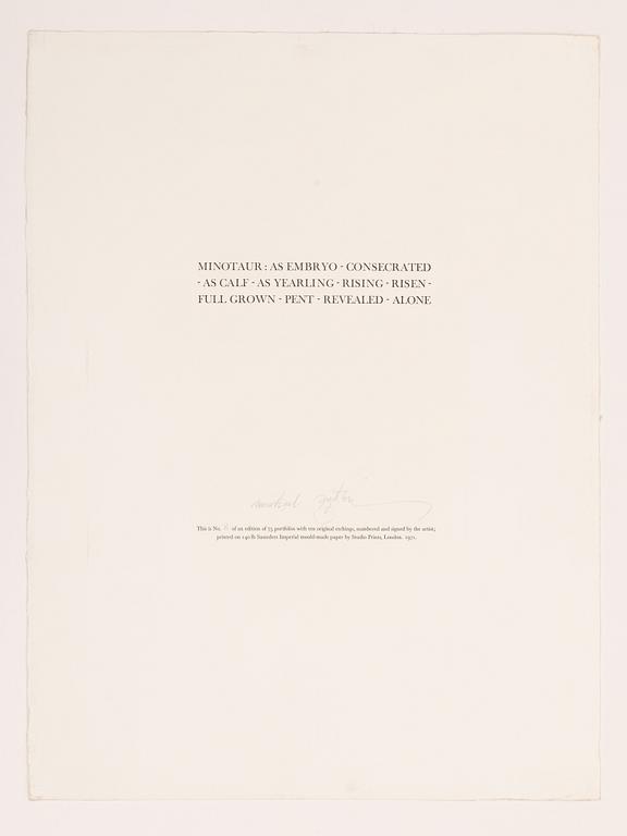Michael Ayrton, "Minotaur", 2 st.