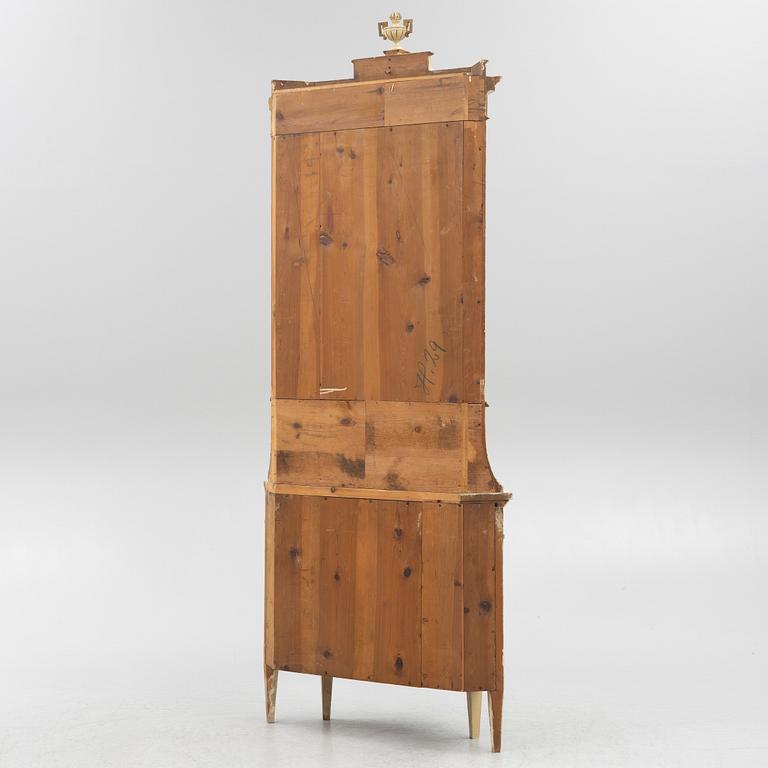 Corner cabinet, circa mid-20th century, Gustavian style.