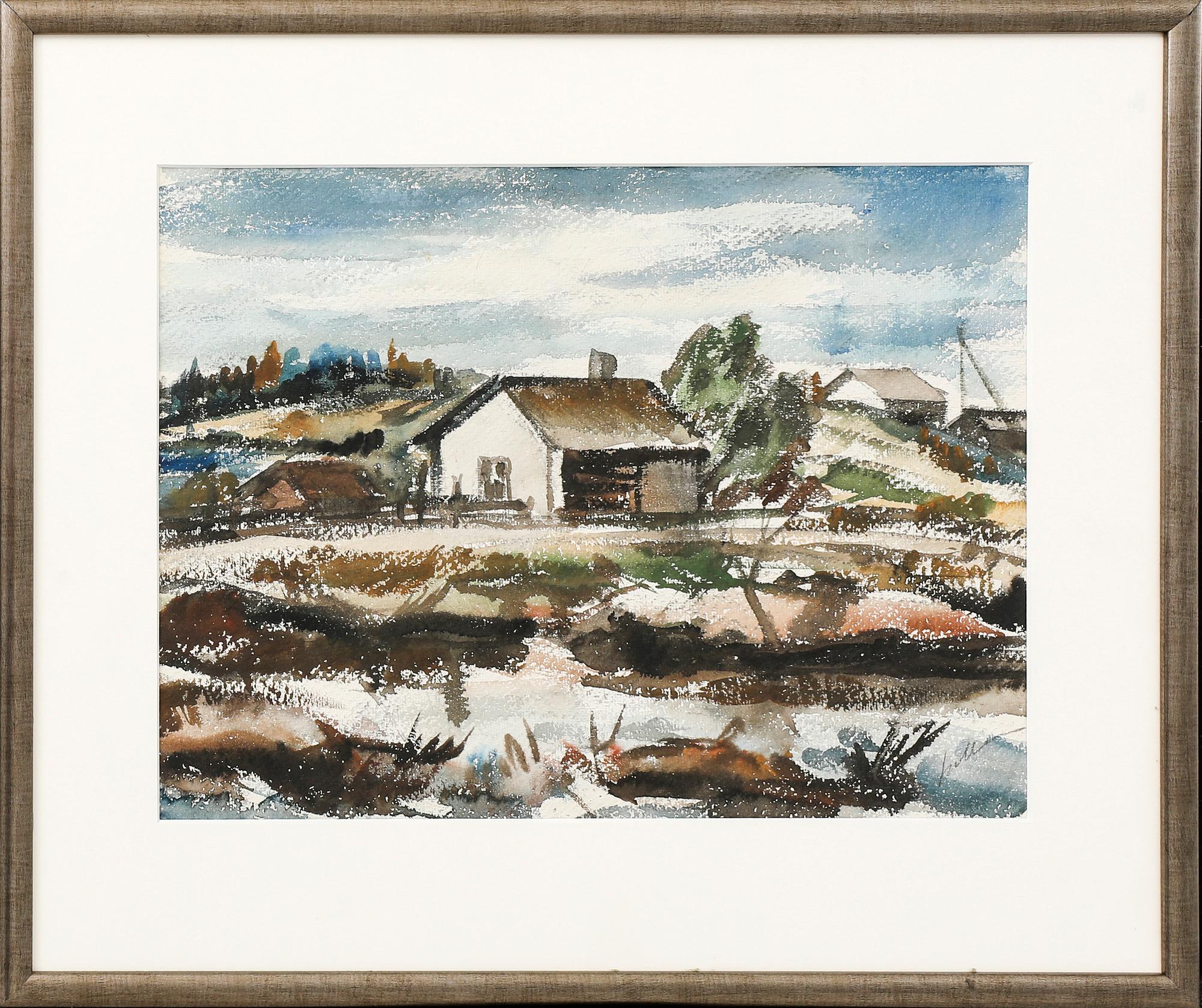 Tyko Sallinen, watercolour, signed,