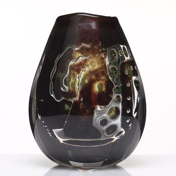 Edvin Öhrström, an "Ariel" glass vase, Orrefors 1957.