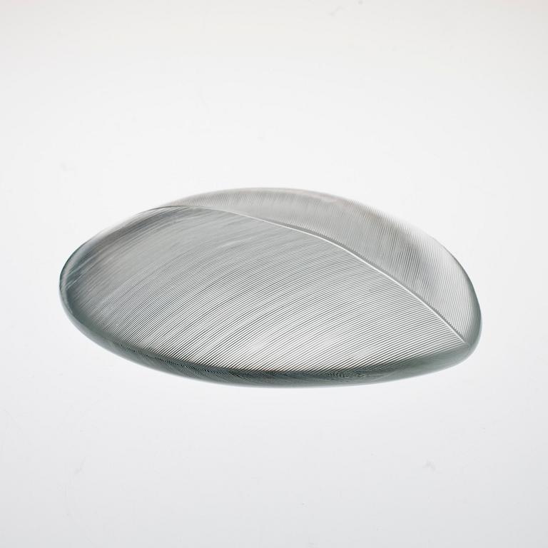 SKÅL, glas, "Lehti" (Blad), Tapio Wirkkala, Iittala, signerad och daterad -54.