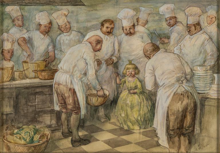 ROBERT HÖGFELDT, watercolour, signed.