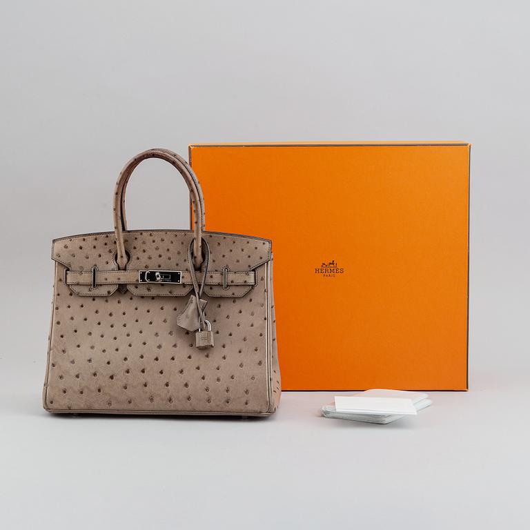 HERMÈS, väska, "Birkin 30", ostrich 2013.