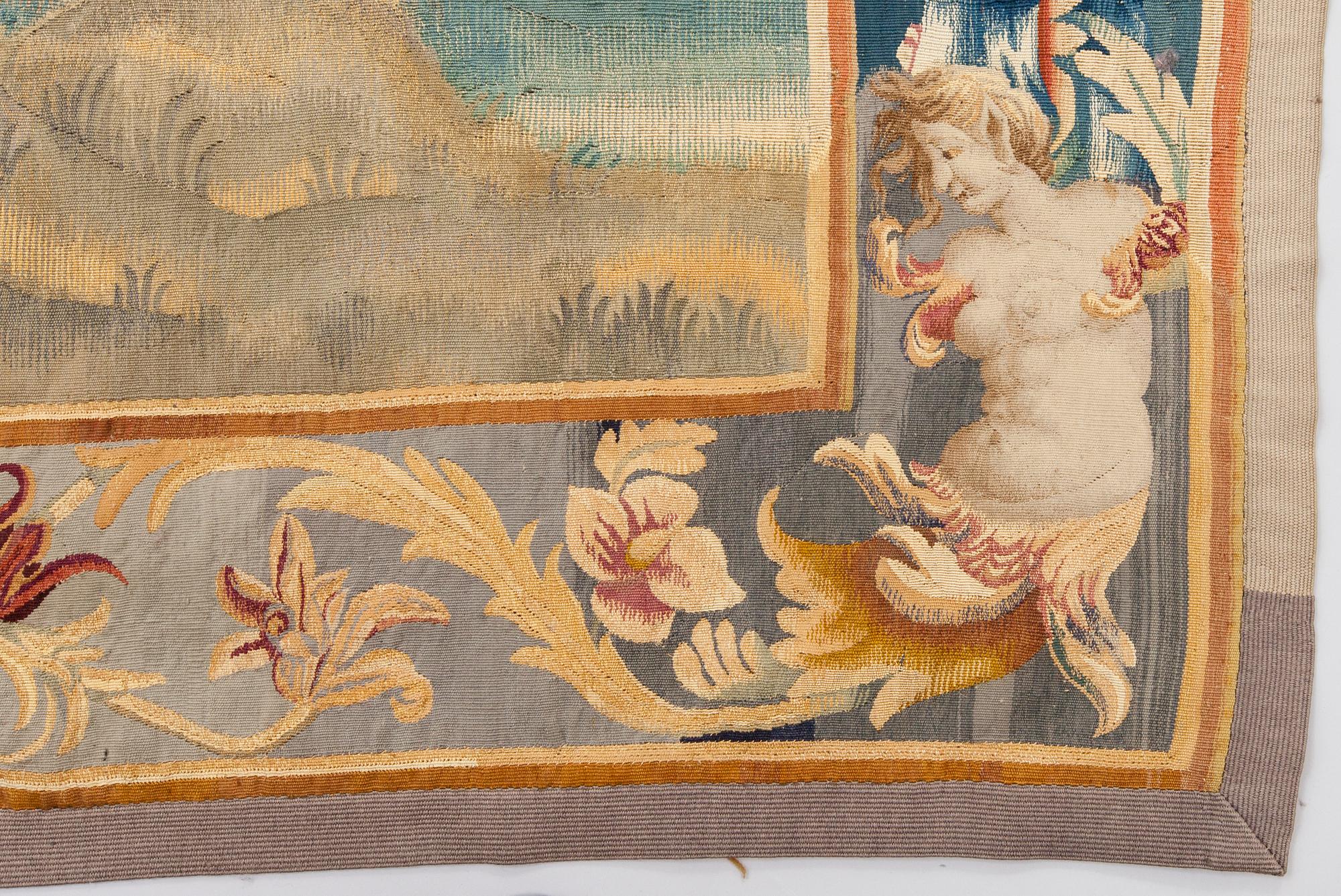 VÄVD TAPET, gobelängteknik, ca 210 x 325 cm, Holland ca 1680.