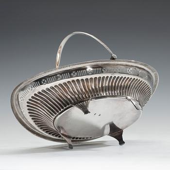 BRÖDKORG, silver, Sheffield, Englanti, 1895. Vikt 470 g.
