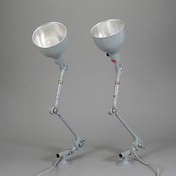 VÄGGLAMPOR/INDUSTRILAMPOR, 2 st, typ Pj, PeFeGe, 1900-talets mitt.