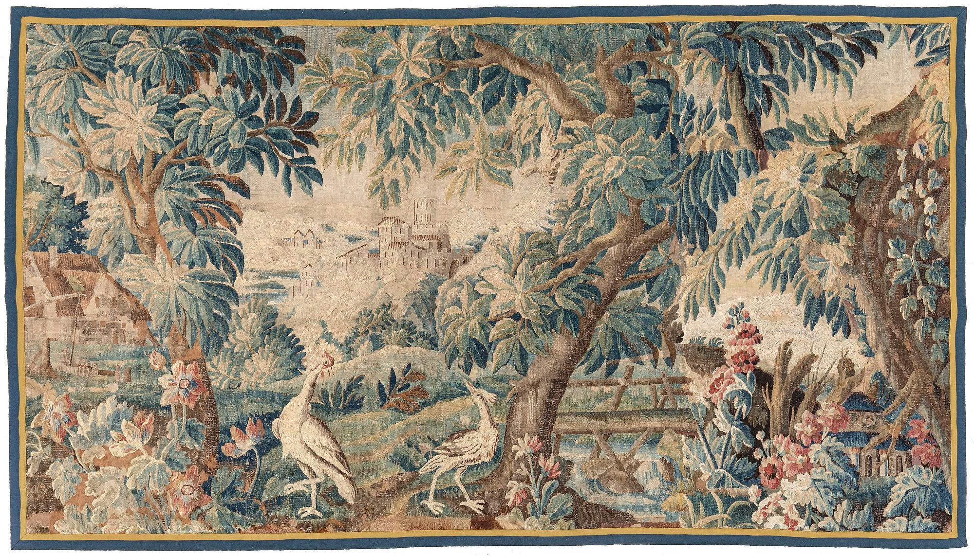 Vävd tapet, "Verdure", gobelängteknik, ca 295 x 168 cm, Flandern, 1700-talets förra hälft.