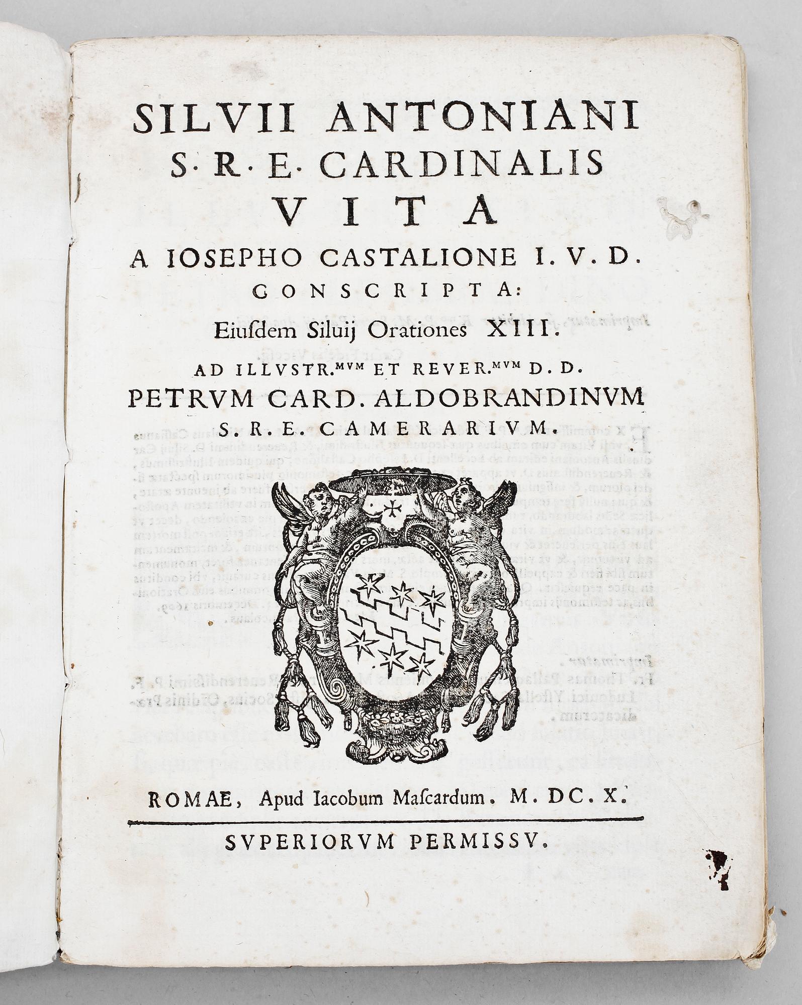 BOK, "Castalione" av J. Silvii Antoniani, Rom 1610.