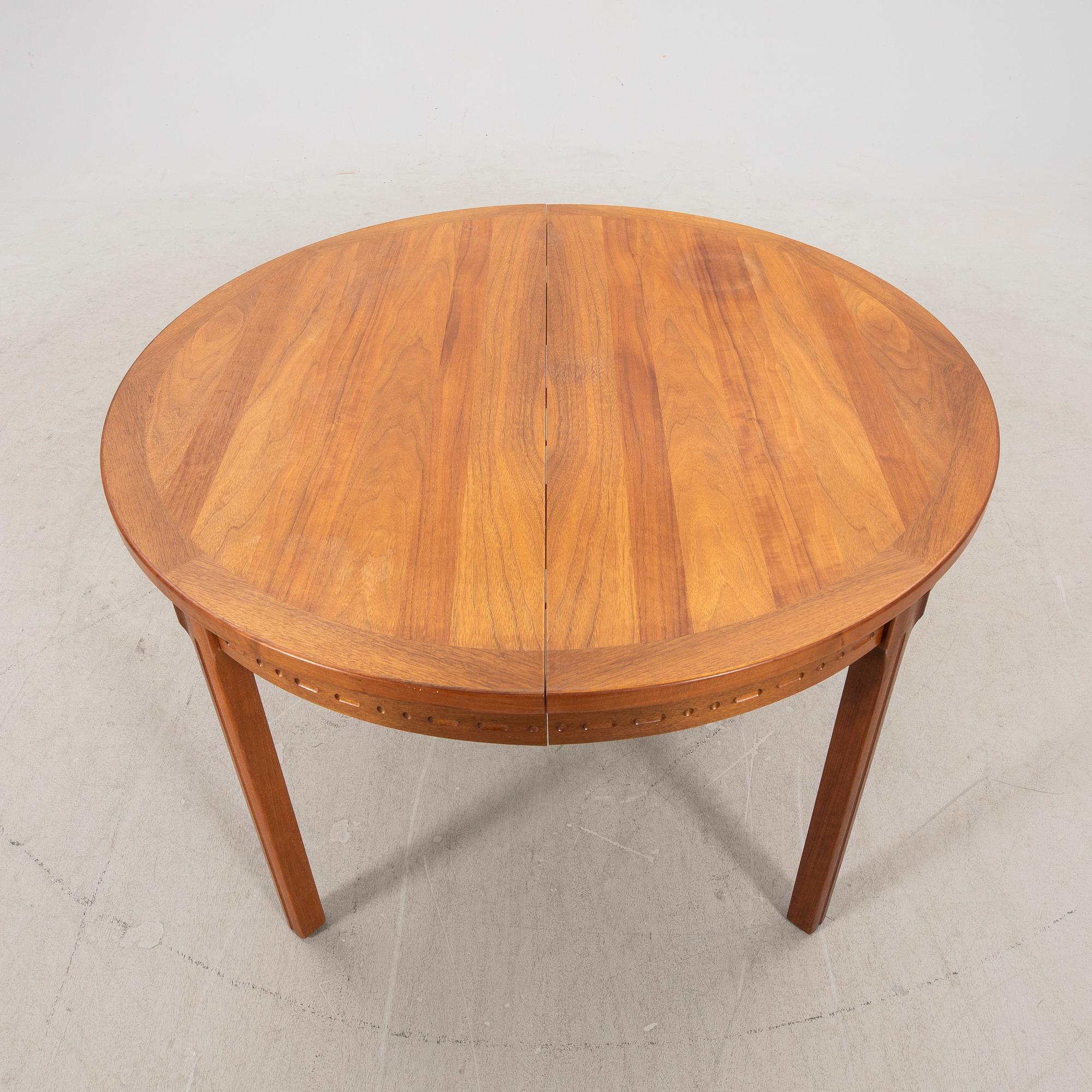 Nils Jonsson, a walnut dining table, Troeds 1960s.