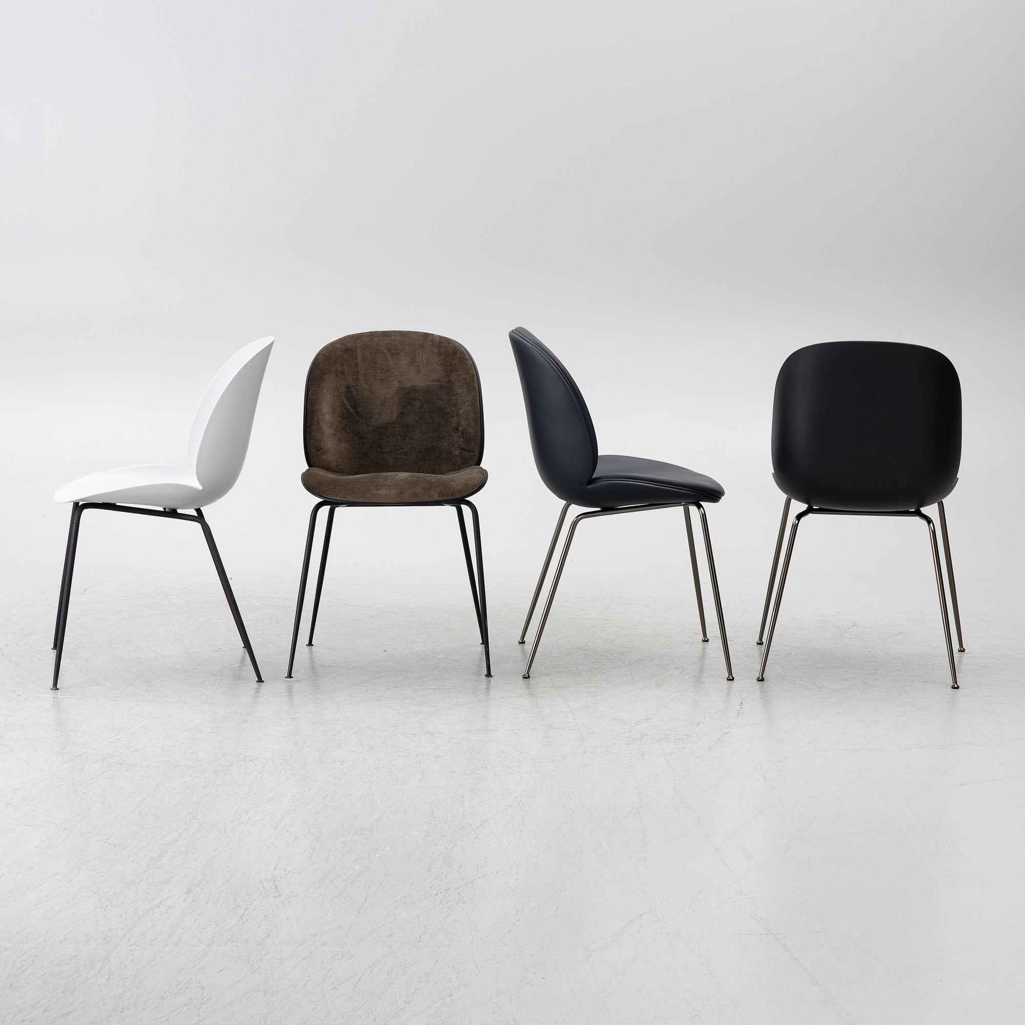 GamFratesi, six 'Beetle' chairs, Gubi, Denmark.