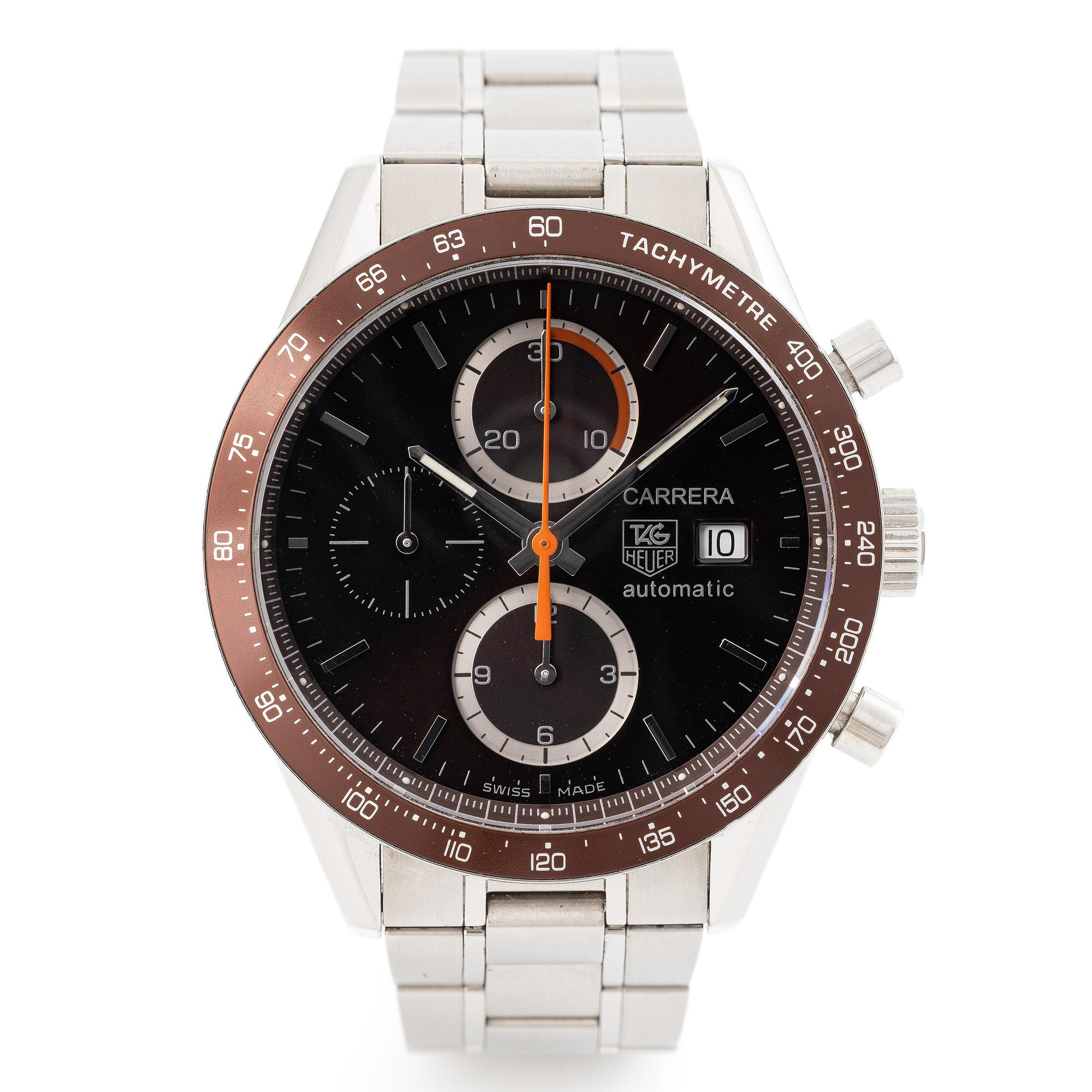 Tag Heuer, Carrera, Calibre 16, chronograph, wristwatch, 41 mm.