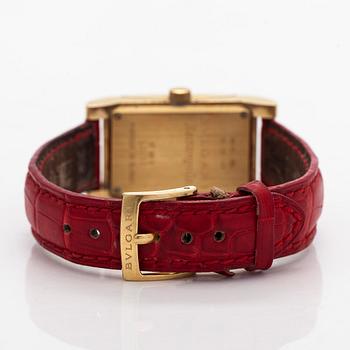 Bulgari, Rettangolo, wristwatch, 21 x 31 (38.5) mm, 18K gold, quartz, circa 2000.