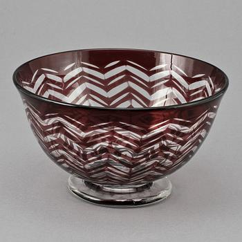 SKÅL, glas, Edvald Hald, Orrefors.