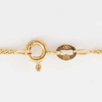Necklace 18K gold with brilliant-cut diamonds.