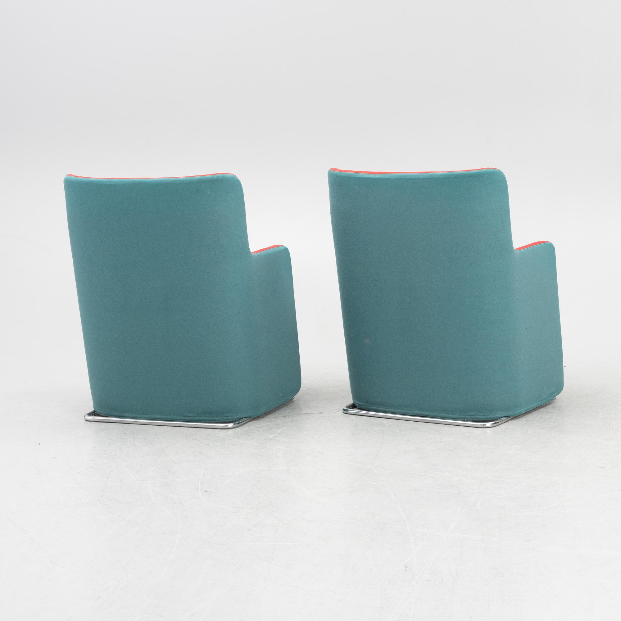 Börge Lindau & Bo Lindekrantz, armchairs, a pair, "Solo M", Lammhults Möbel AB, late 20th century.