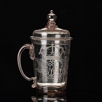 A tankard, possibly Henrikstorp, Sweden, 18th century.
