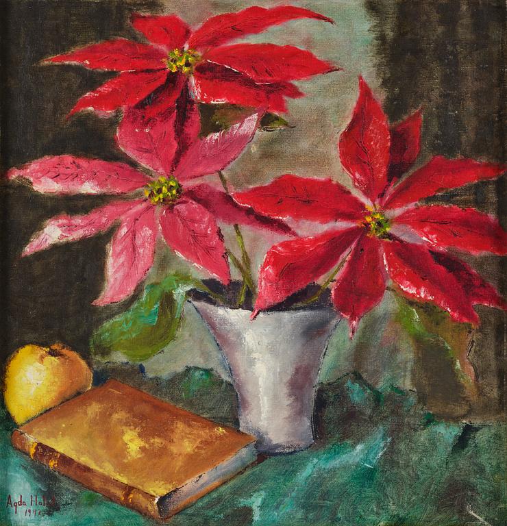 Agda Holst, Still Life with Poinsettia.