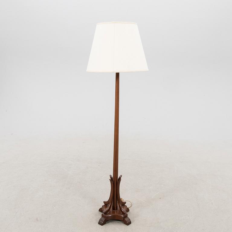 A wooden floor lamp first half of the 20th century.