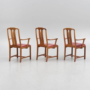 Carl Malmsten, karmstolar, 3 st, "Ambassadör", 1900-talets andra hälft.