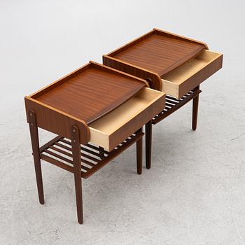 A pair of bedside tables, 1960's.