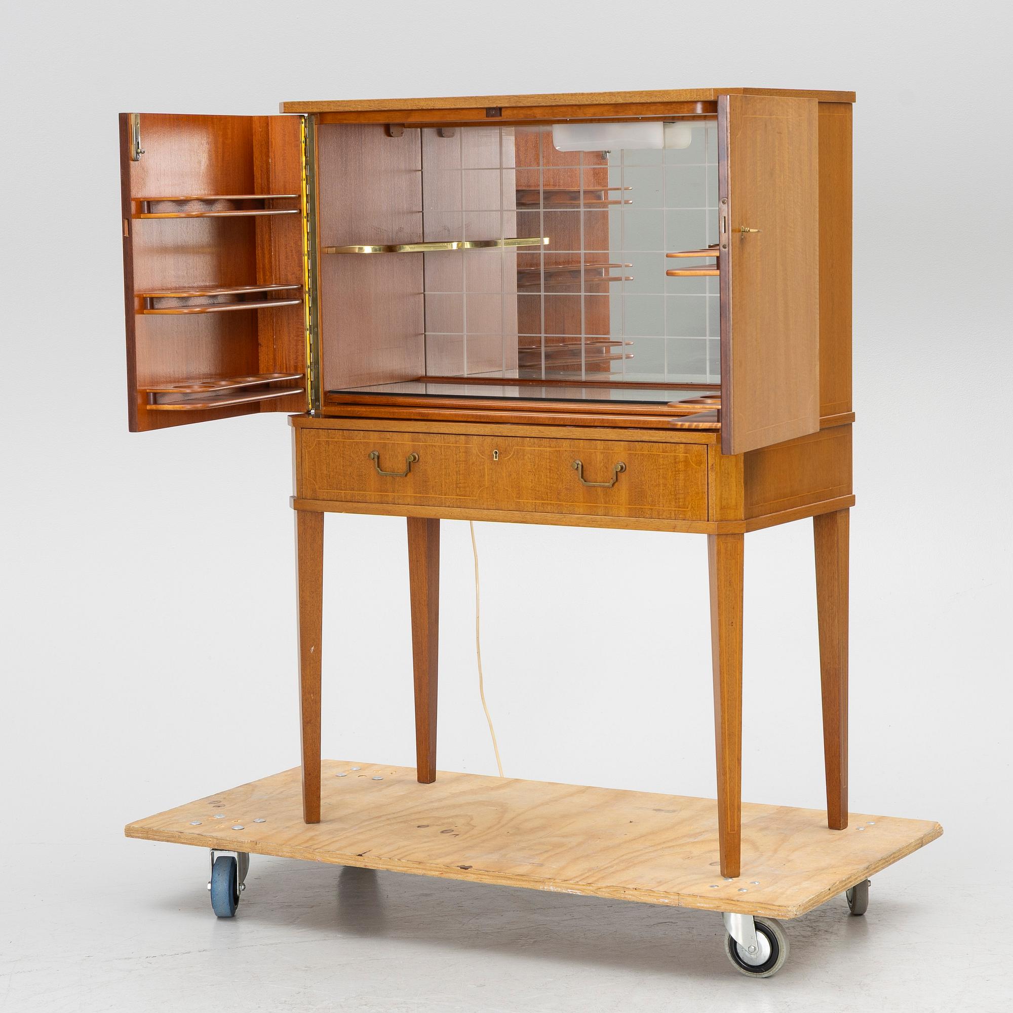 Bar cabinet, mid-20th century.