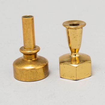 HANS-AGNE JAKOBSSON, 10 brass candlesticks,