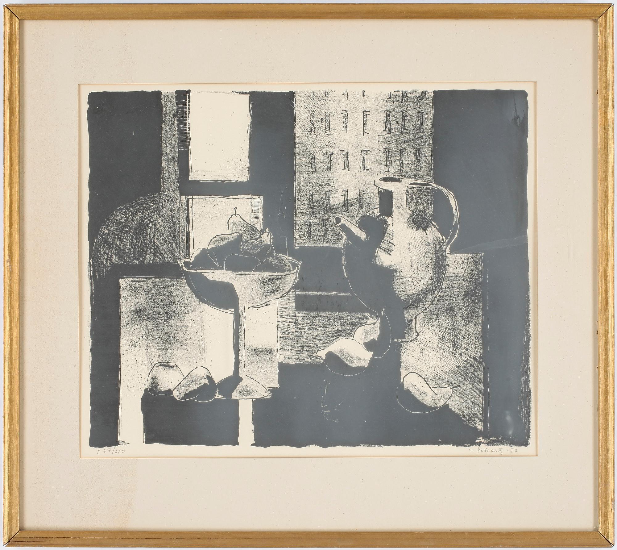 PHILIP VON SCHANTZ, litografi, signerad och numrerad 267/310, daterad -57.