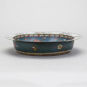 SKÅLFAT, cloisonne. Sannolikt 1800-tal.