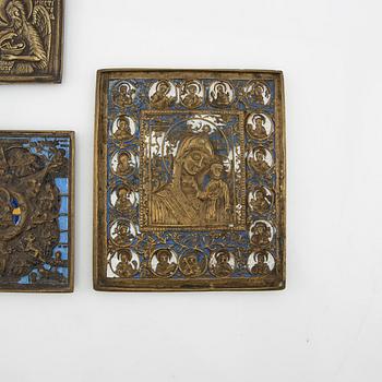 Travel icons 5 pcs Russia 18th/19th century.