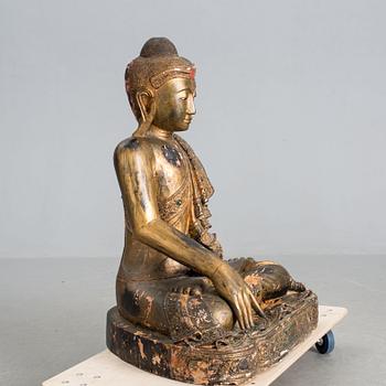 BUDDHA, trä. Thailand, 1900-talets början sannolikt.