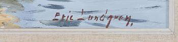 ERIC LUNDGREN, olja på pannå, sign.