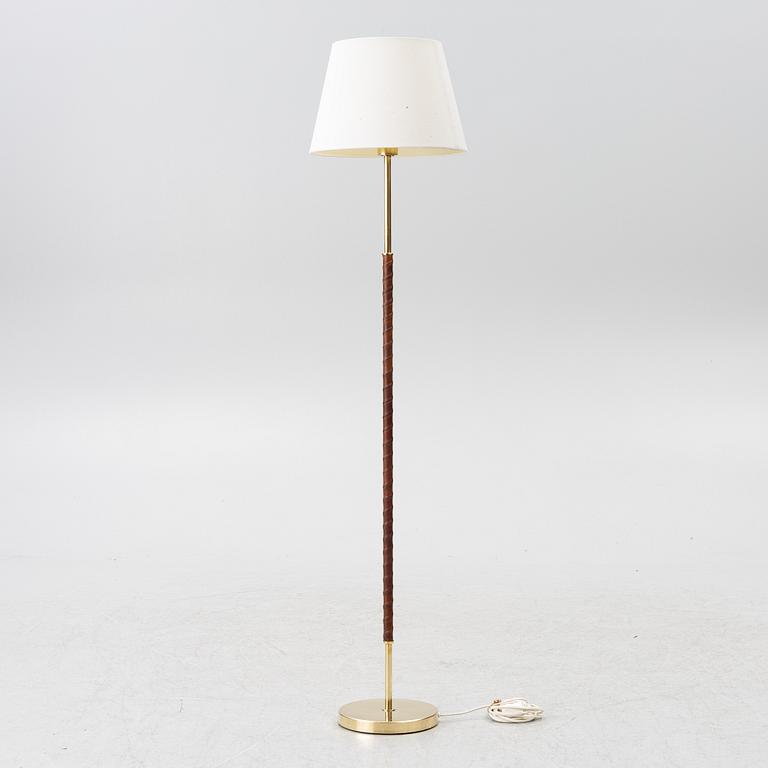 Harald Notini, or Uno Westerberg, a brass floor lamp, model 15750, Arvid Böhlmarks Lamp Factory, Stockholm, 1950s.