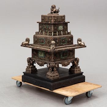 A large Tibetan / Chinese shrine, 20th Century.