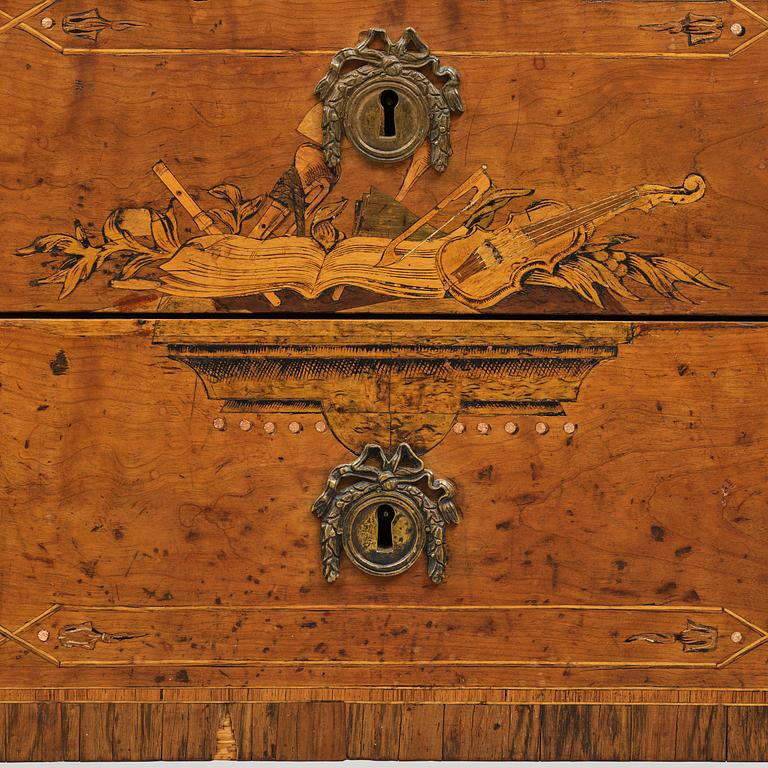 A Gustavian marquetry commode by N. P. Stenström (master in Stockholm 1782-90).