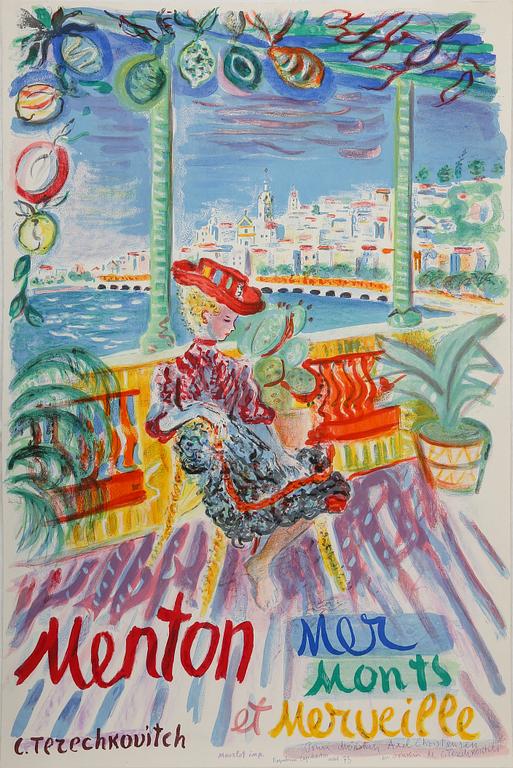 CONSTANTIN ANDRÉEVICH TERECHKOVITCH, 2 st, färglitografiskt tryck, Mourlot, signerade.