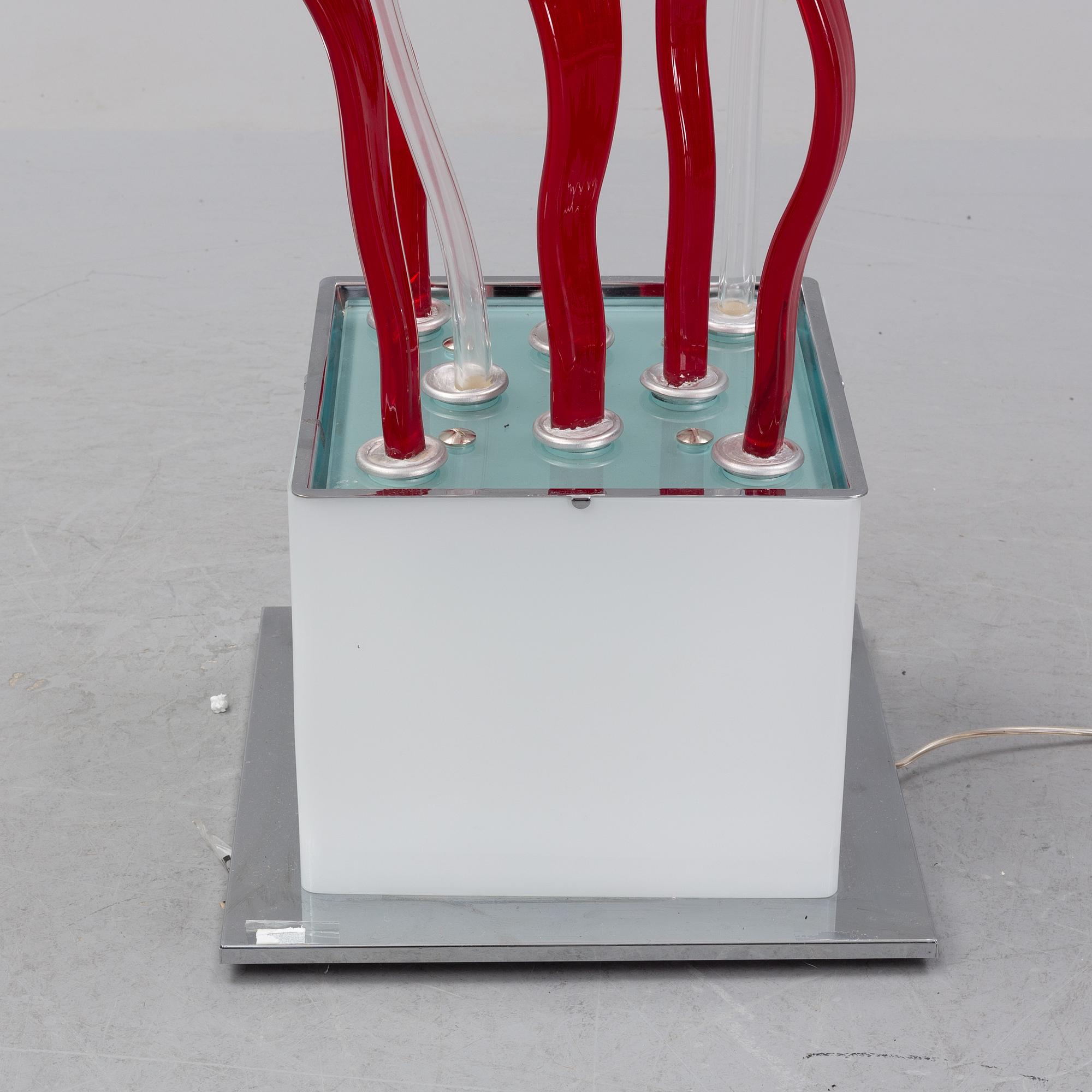 Diego Chilò, a glass 'Byblis' table light, Leucos, Italy.