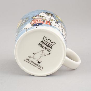 Moomin mug, porcelain, 'Millenium', Finland, 1999-2000.