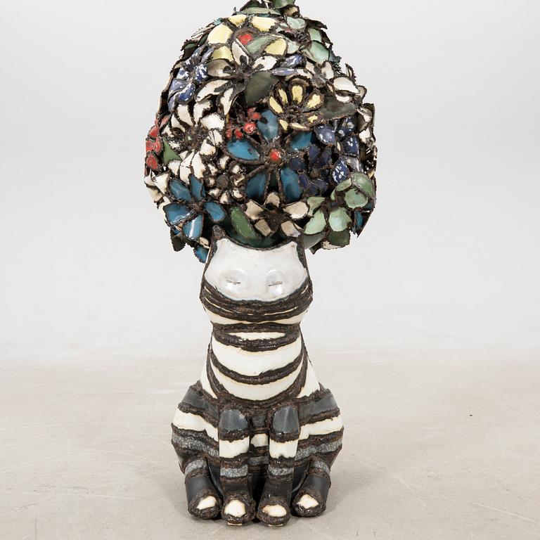 Bernard Melois, sculpture "nature morte au chat pot".