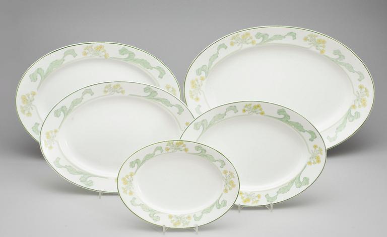 A Gunnar Wennerberg 82 pcs 'Gullviva' bone china dinner service, Gustafsberg 1905-20.