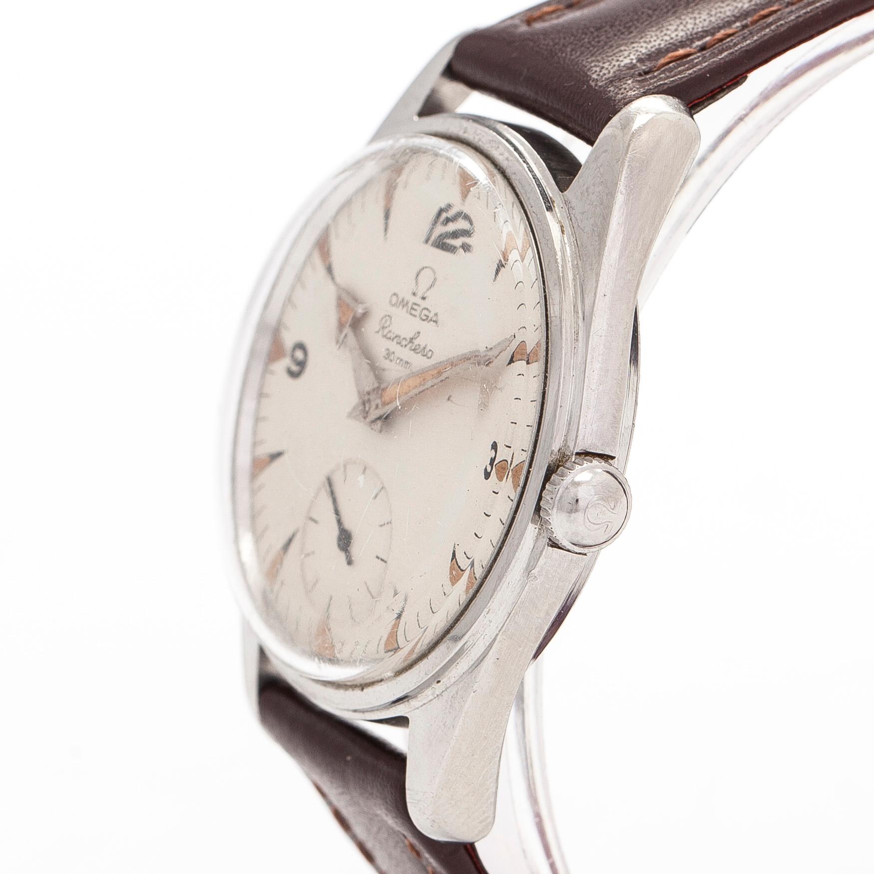 Omega, Ranchero, "Broad Arrow", rannekello, 36 mm.