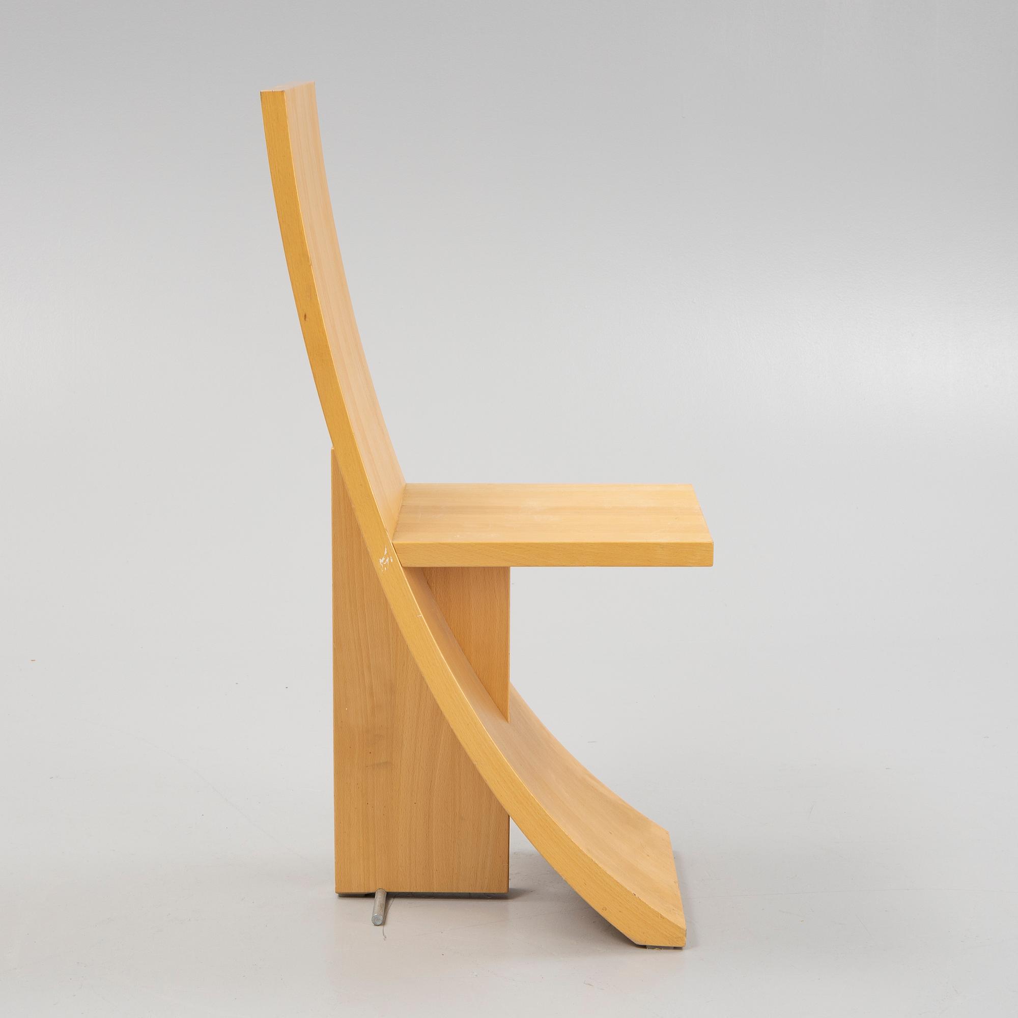A 'Excent' beech chair, by Jonas Palmius, Gärsnäs 1992.